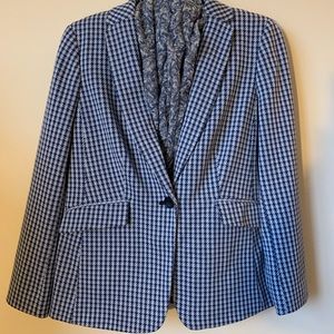 Spring 2019 Talbots Gingham Checked Blazer 6P